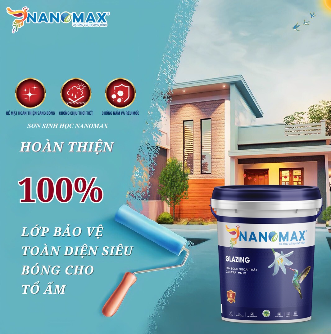 Sơn bóng ngôi thất Nanomax hoàn thiện 100% lớp bảo vệ toàn diện...